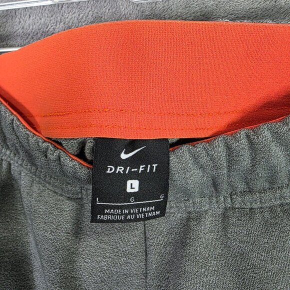 Mens Nike Dri-Fit OSU Gray Sweatpants Zippered Ankles Elastic Waist Polyester L - Picture 4 of 12